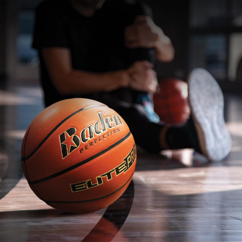 Baden | Elite Pro | Composite Indoor Game Basketball | Premium Quality for Professional Play | Youth, Women & Men's (Elite Pro - NFHS Approved, Size 7 (29.5"))