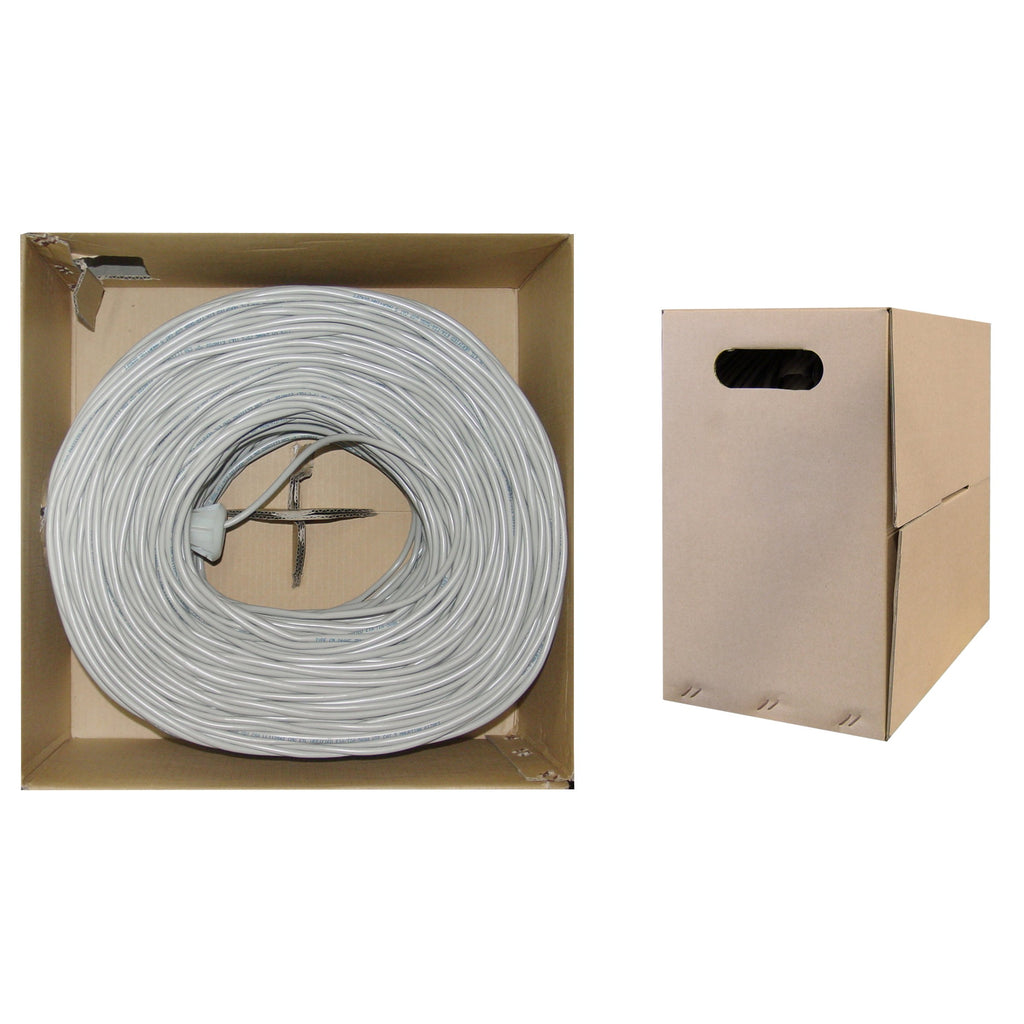 CableWholesale 1000 Foot Bulk Shielded Cat6 Gray Ethernet Cable, Stranded, 24AWG Network Cable, 4 Pair Stranded Bare Copper, Shielded Twisted Pair (STP) Internet Cable with Pull Box