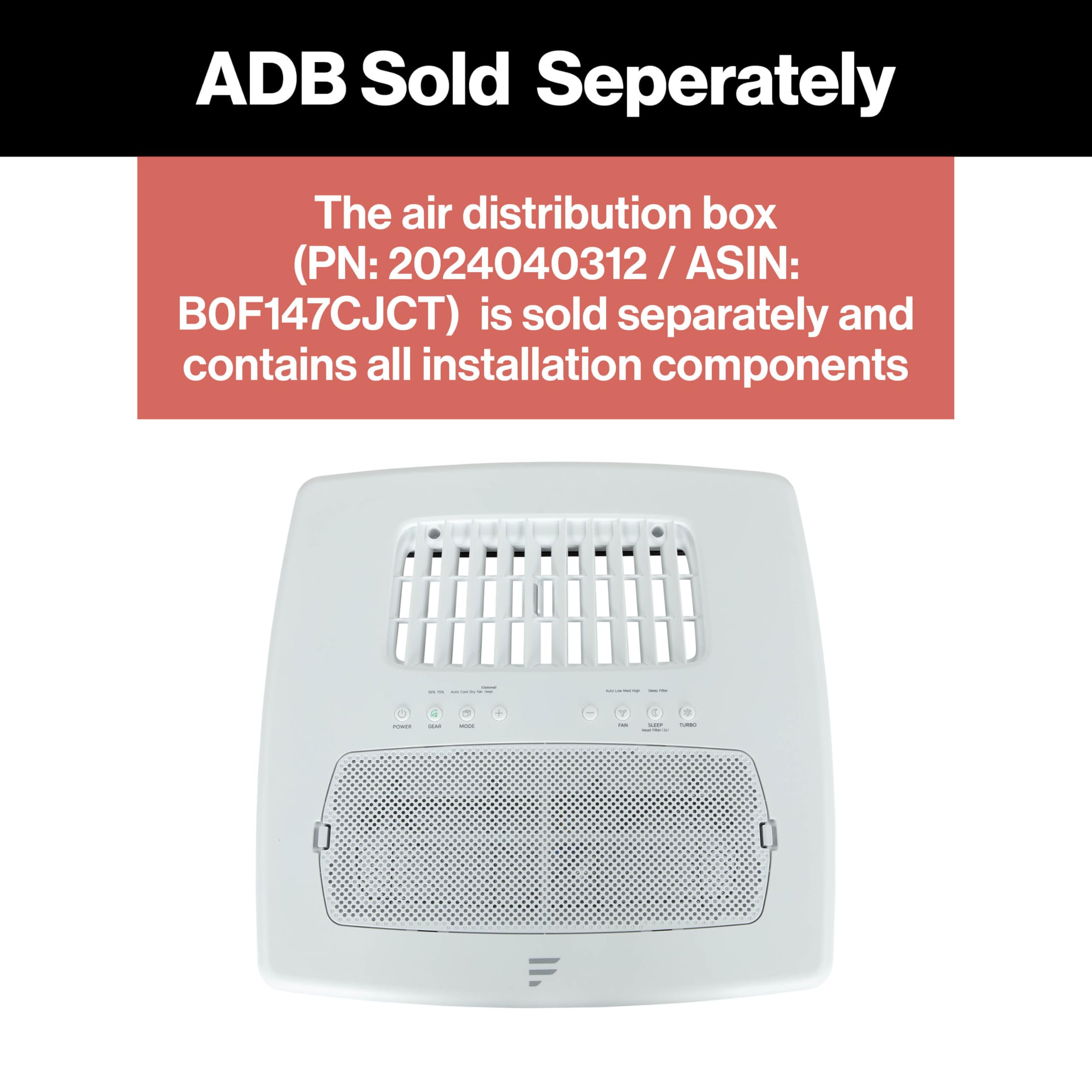 Furrion Chill Cube 18K Ducted RV Air Conditioner, Black, FACR18VSDA-BL-AM