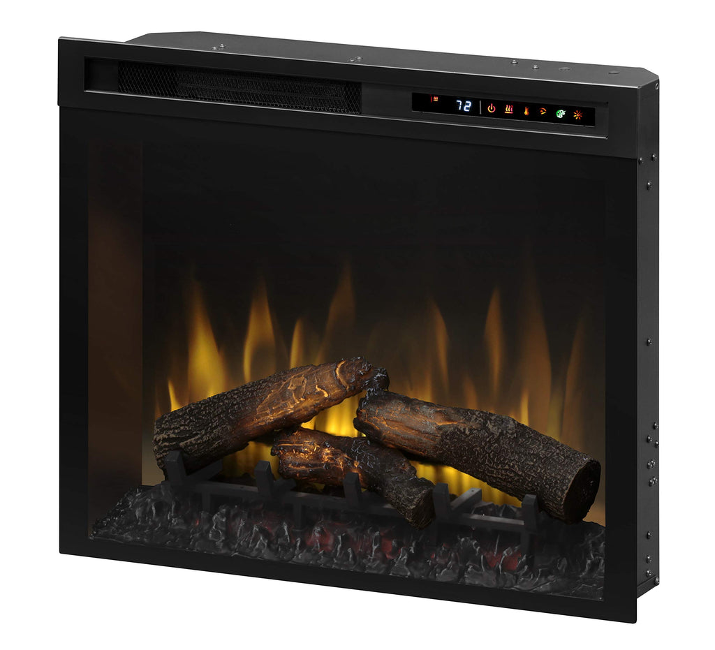 Dimplex Multi-Fire XHD™ 28" Firebox with Logs (Model: XHD28L), 5118 BTU, 120 Volt, 1500 Watt, Black