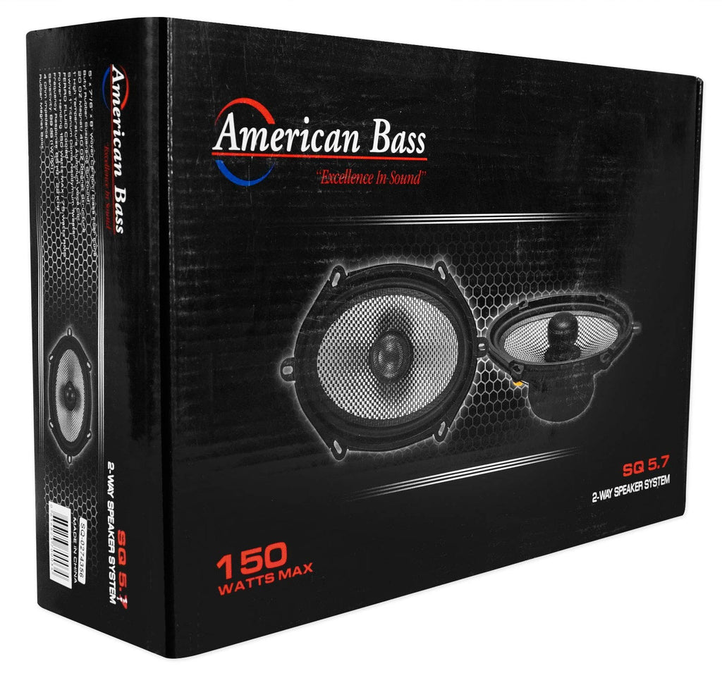 American Bass SQ 5.7" Full Range Speakers, 150, Pair