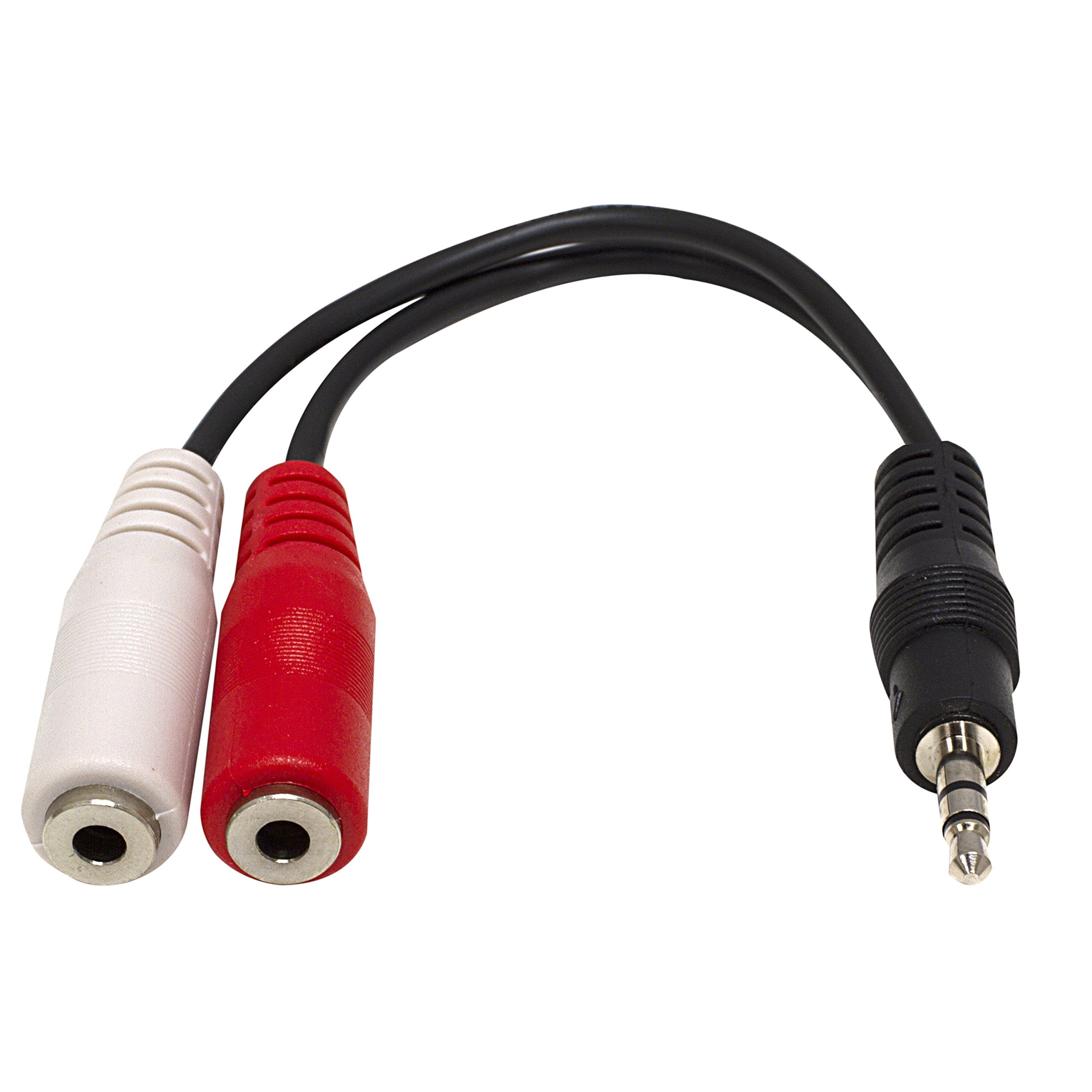 CableWholesale 6-Inch 2 x 3.5mm Stereo Female/Male Wholesale Cable (30S1-35360)