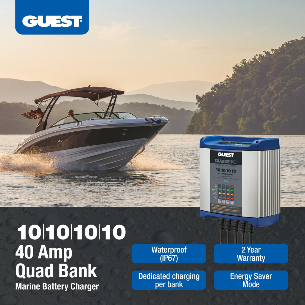 Guest 2740A Guest On-Board Battery Charger 40A / 12V; 4 Bank; 120V Input