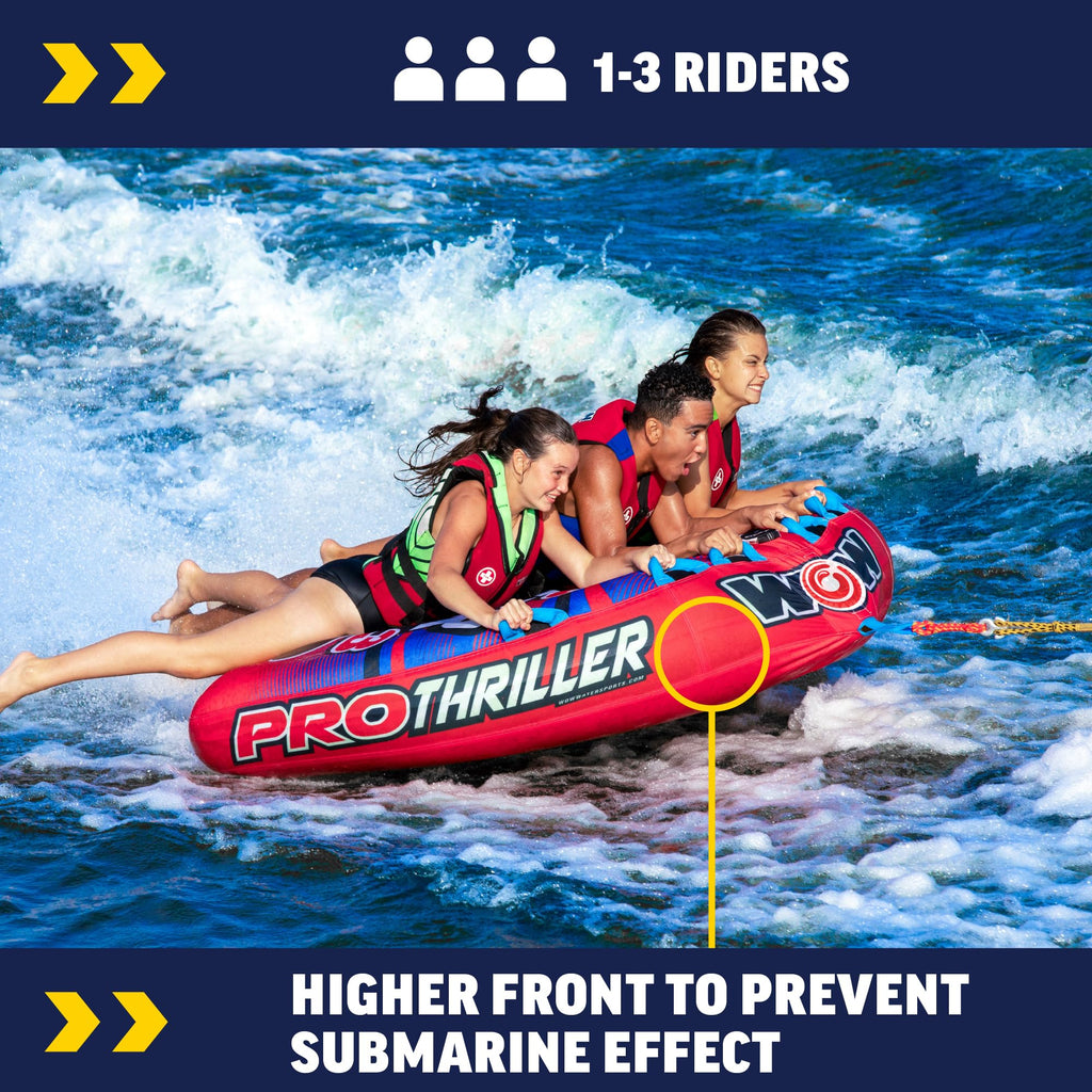 Wow Sports Pro Thriller 3 Towable Deck Tube - 1-3 Person