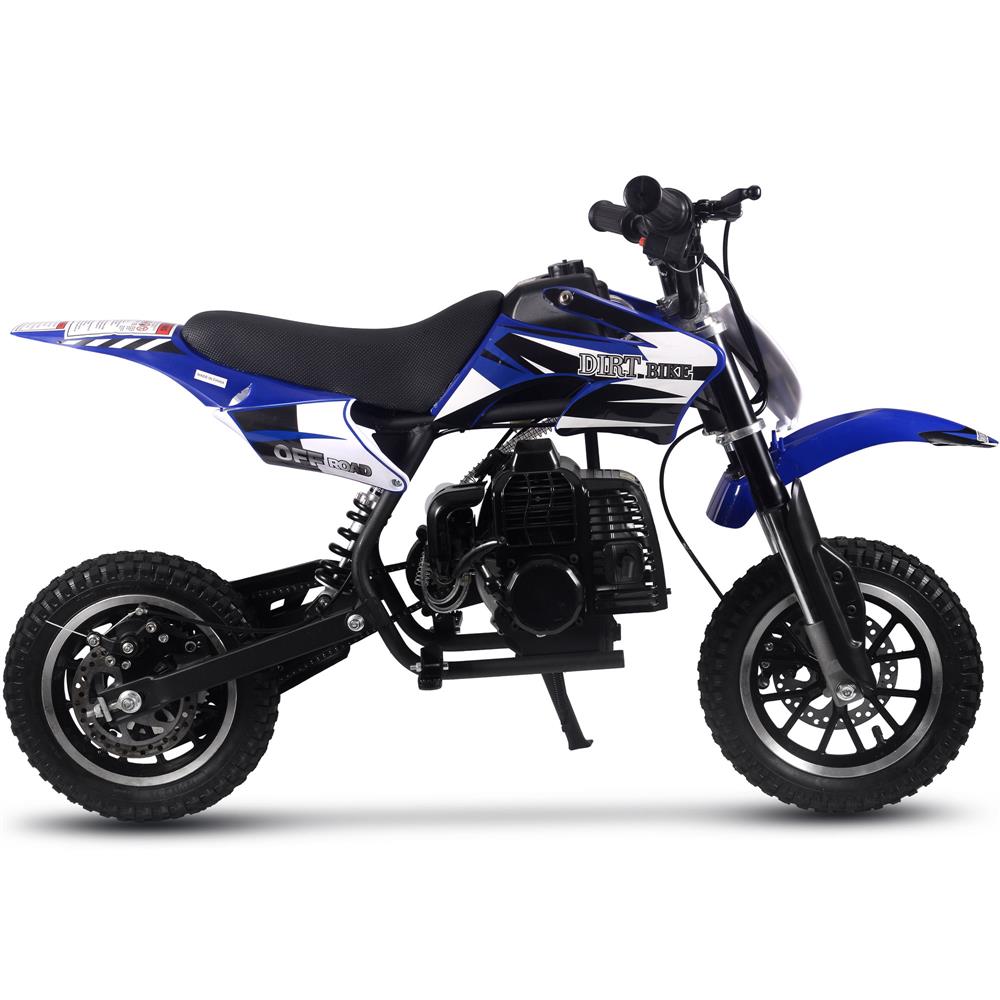 MotoTec Alien 50cc 2-Stroke Kids Dirt Bike Blue