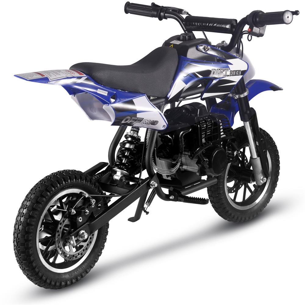 MotoTec Alien 50cc 2-Stroke Kids Dirt Bike Blue