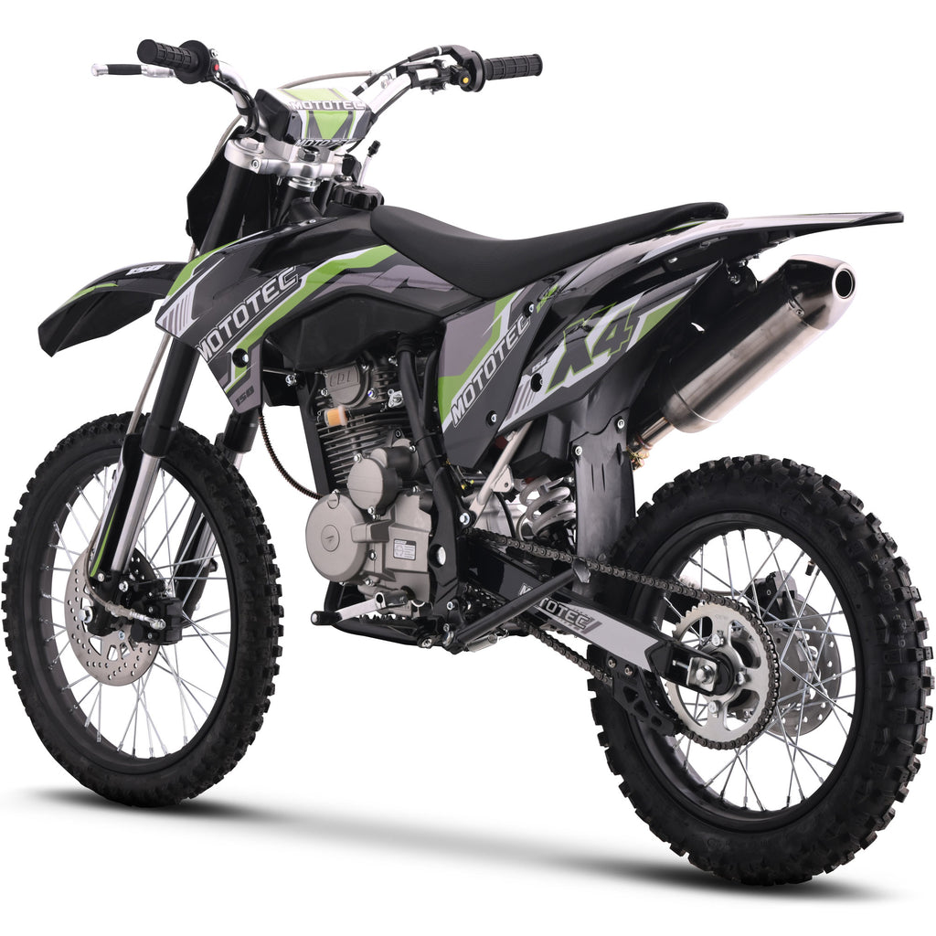 MotoTec X4 150cc 4-Stroke Gas Dirt Bike Black