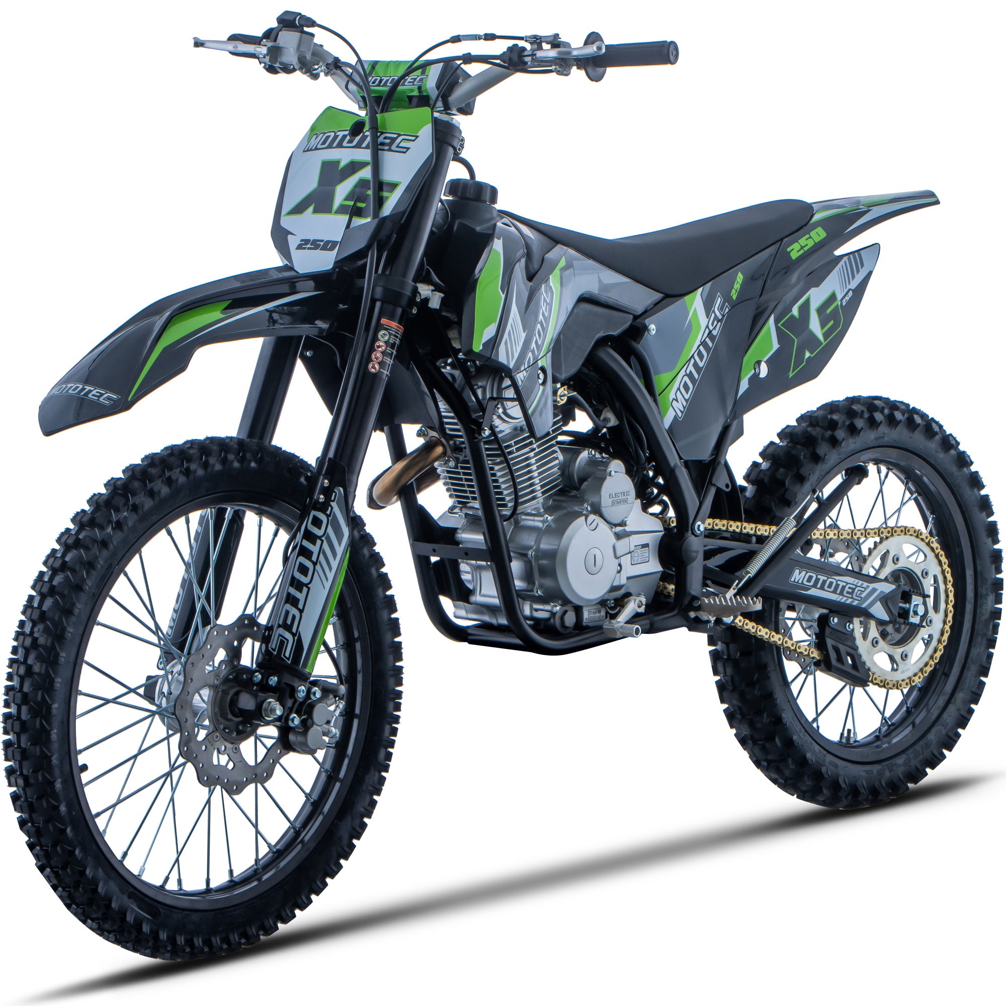 MotoTec X5 250cc 4-Stroke Gas Dirt Bike Black