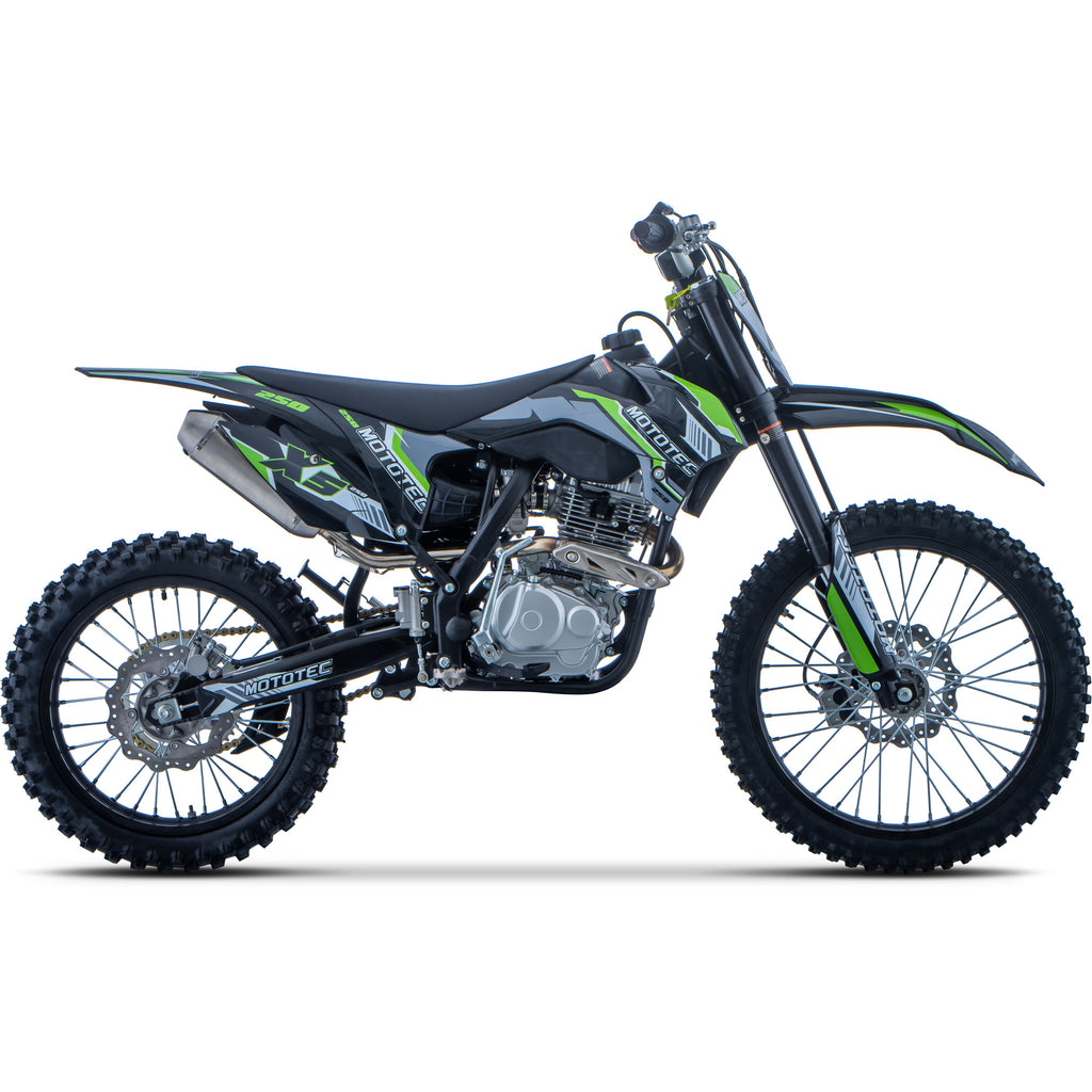 MotoTec X5 250cc 4-Stroke Gas Dirt Bike Black