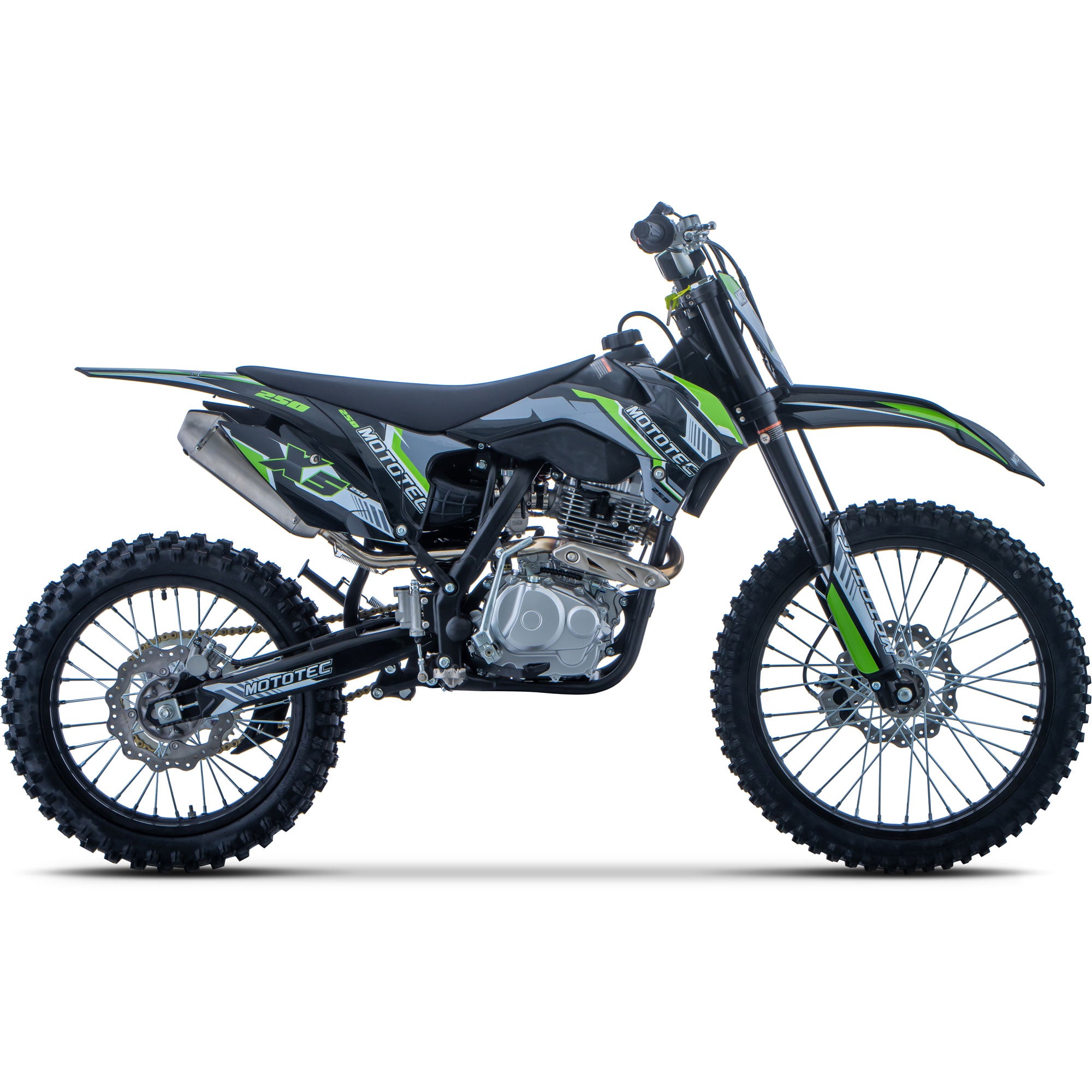 MotoTec X5 250cc 4-Stroke Gas Dirt Bike Black