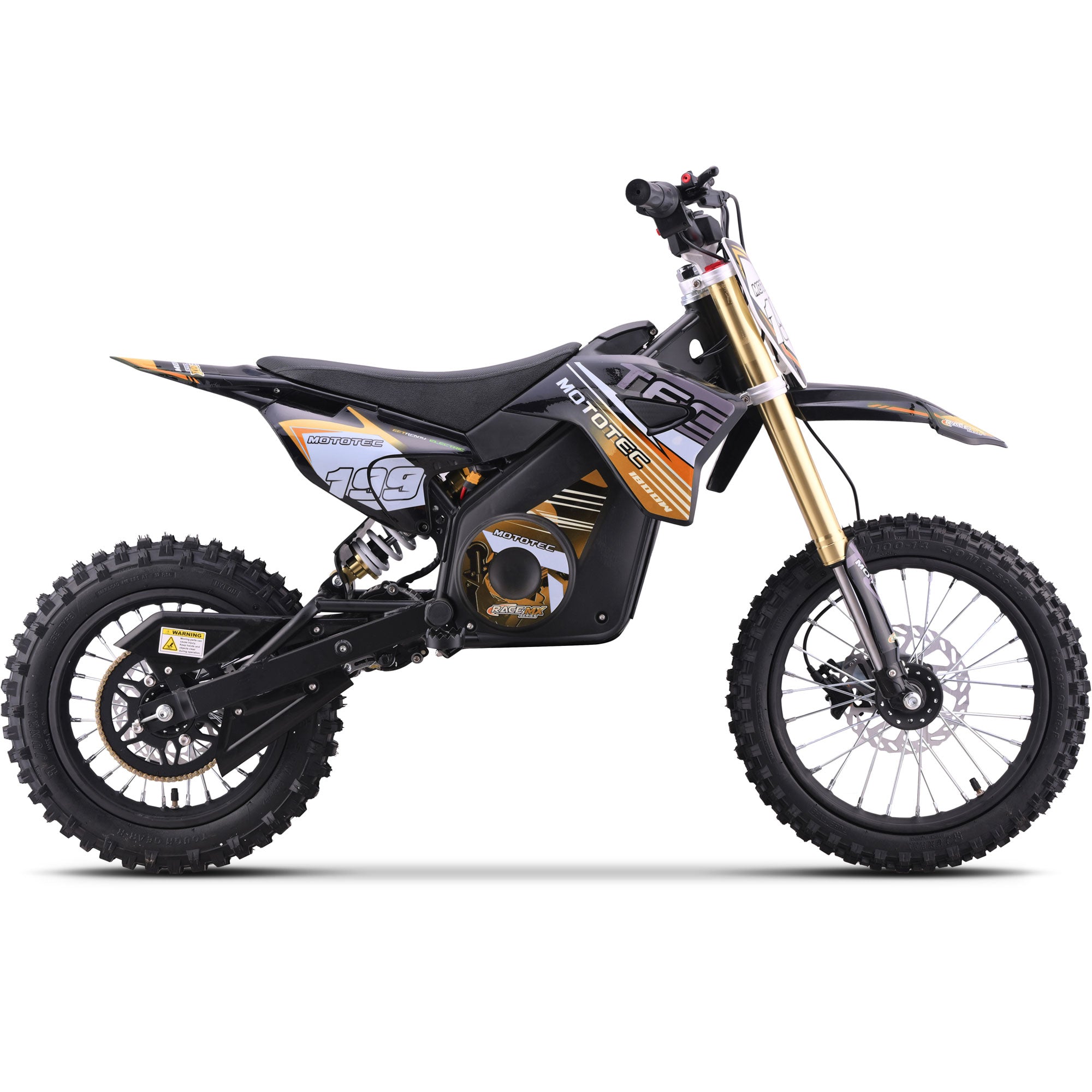 MotoTec 48v Pro Electric Dirt Bike 1800w Lithium Orange
