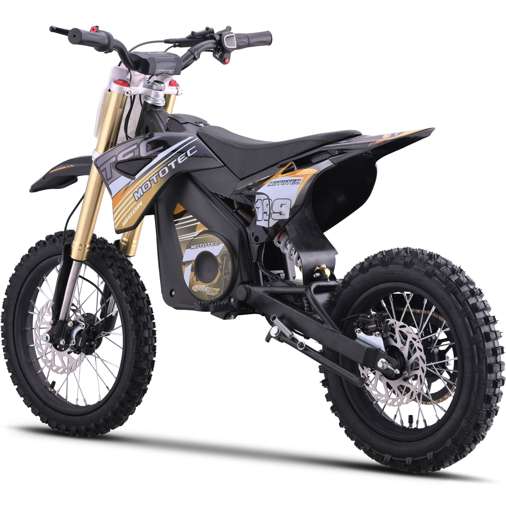 MotoTec 48v Pro Electric Dirt Bike 1800w Lithium Orange