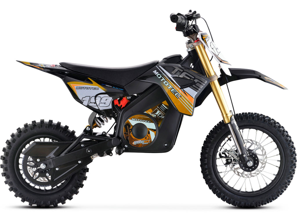 MotoTec 36v Pro Electric Dirt Bike 1200w Lithium Orange
