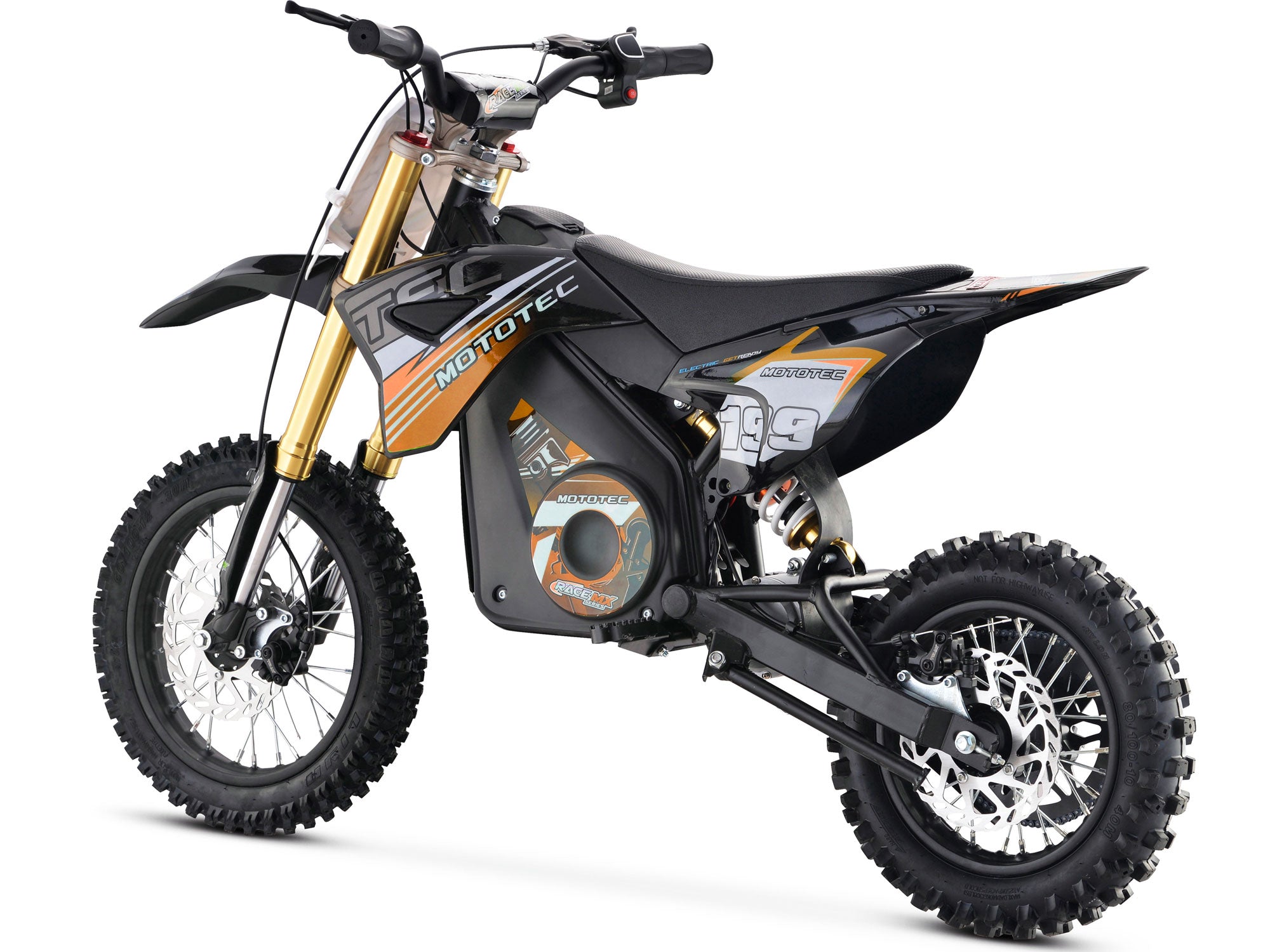 MotoTec 36v Pro Electric Dirt Bike 1200w Lithium Orange
