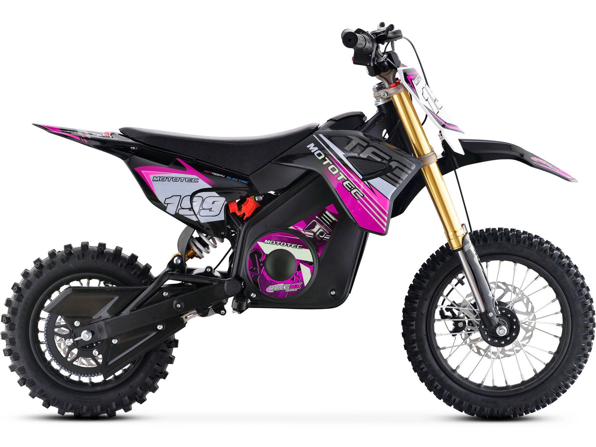 MotoTec 36v Pro Electric Dirt Bike 1200w Lithium Pink