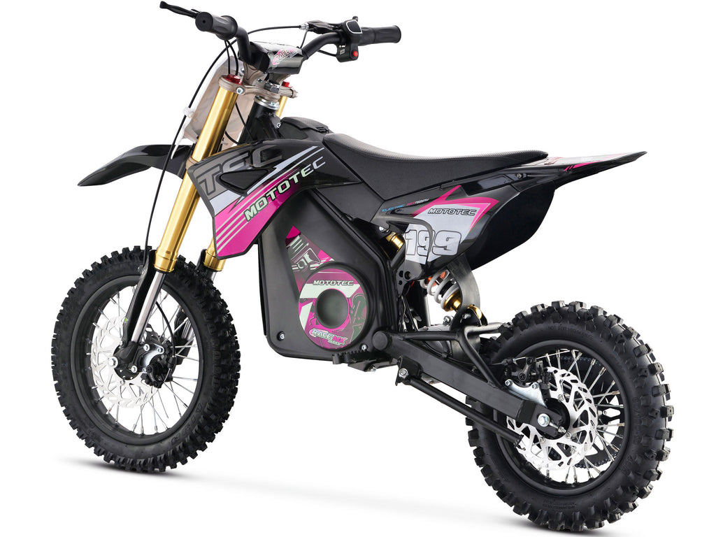 MotoTec 36v Pro Electric Dirt Bike 1200w Lithium Pink