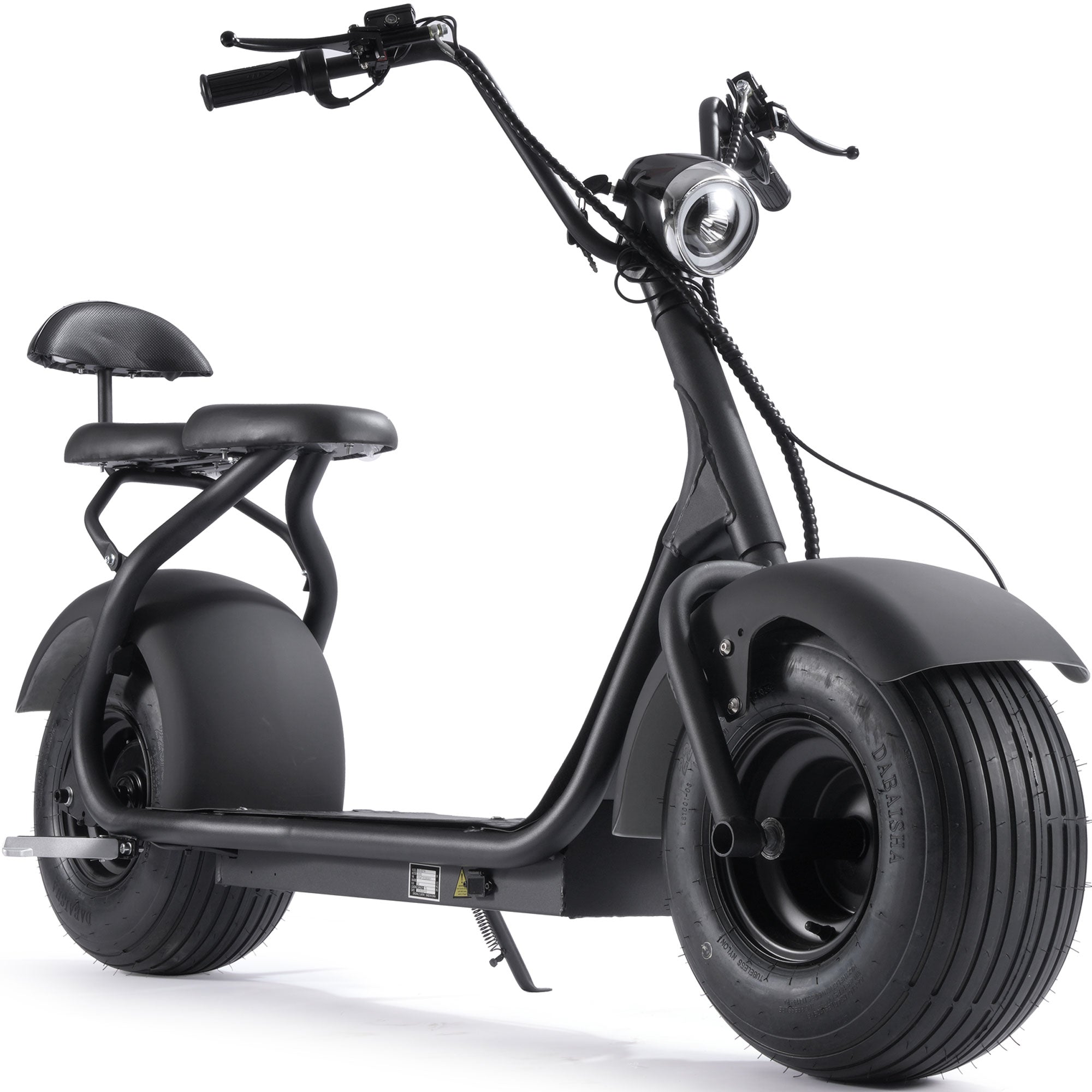 MotoTec Fat Tire 60v 18ah 2000w Lithium Electric Scooter Black