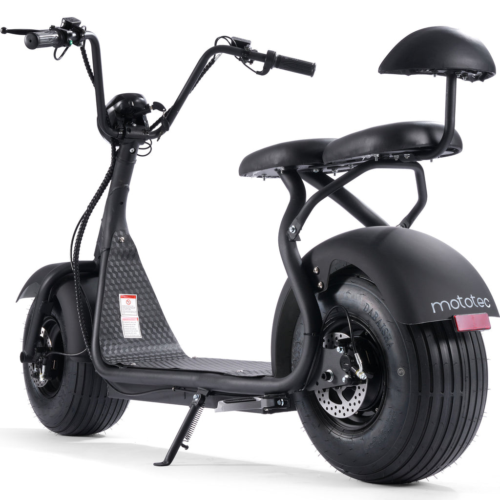 MotoTec Fat Tire 60v 18ah 2000w Lithium Electric Scooter Black