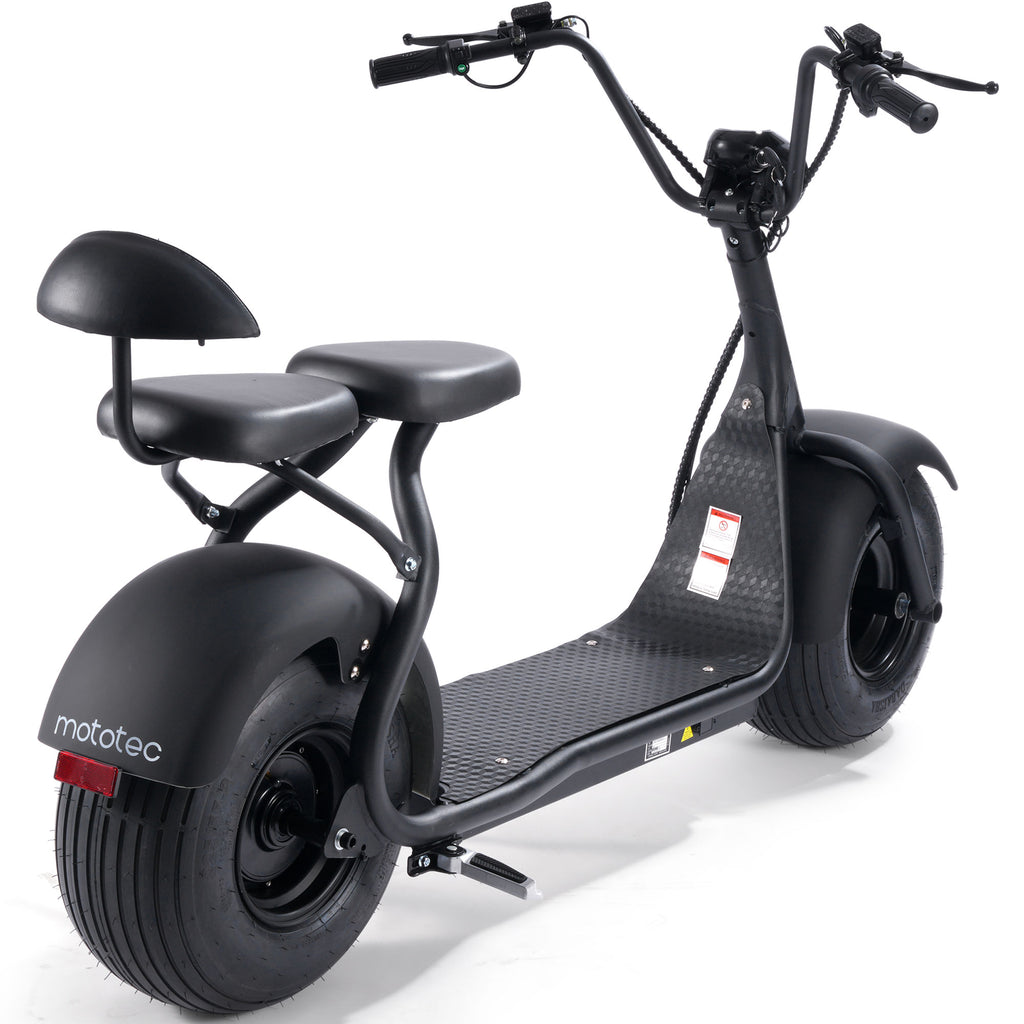 MotoTec Fat Tire 60v 18ah 2000w Lithium Electric Scooter Black
