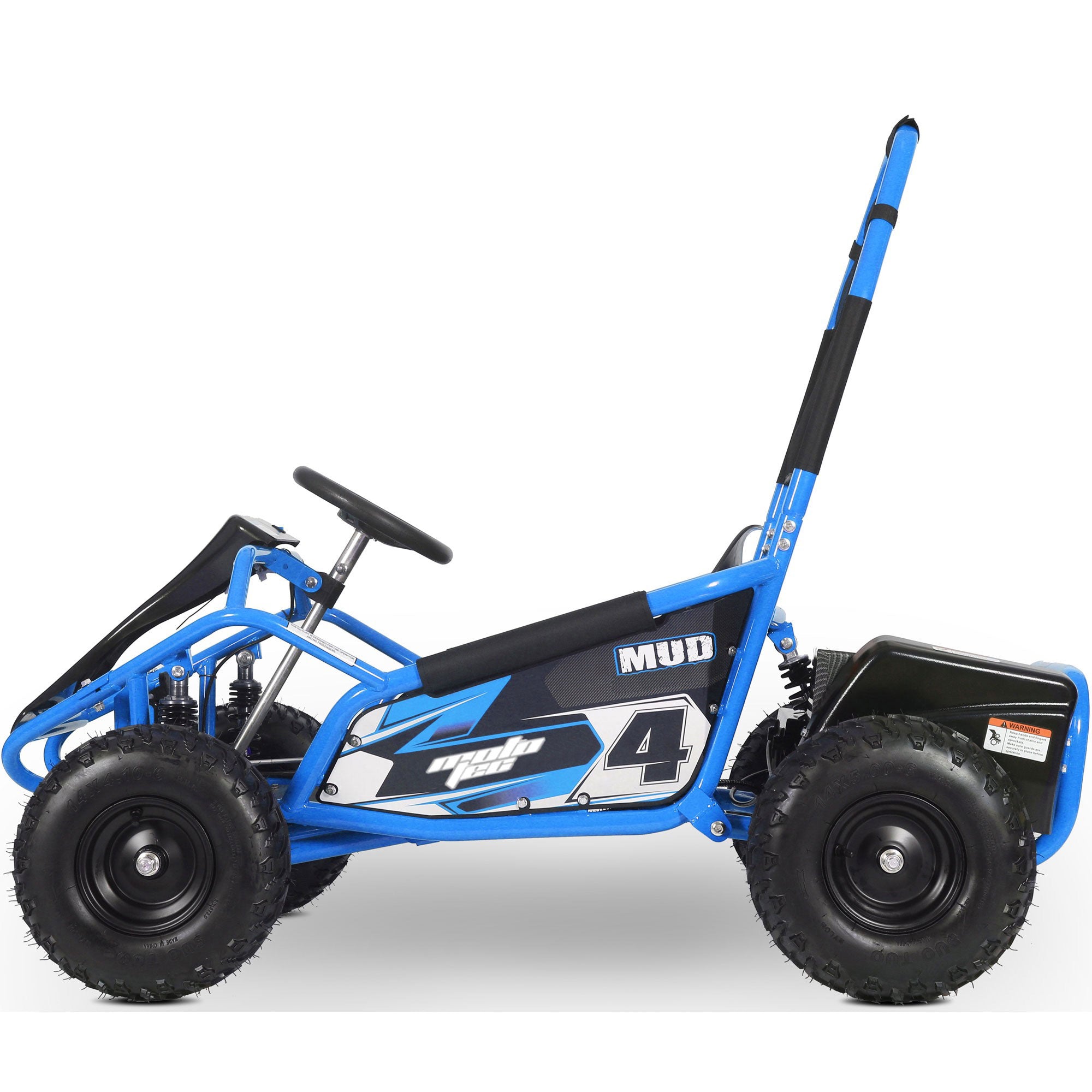 MotoTec Mud Monster Kids Electric 48v 1000w Go Kart Full Suspension Blue