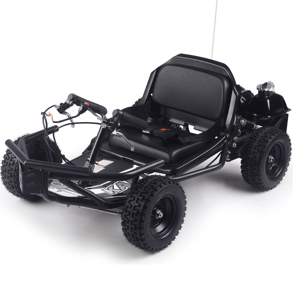 MotoTec Sandman Kids Gas Powered 52cc Go Kart Black