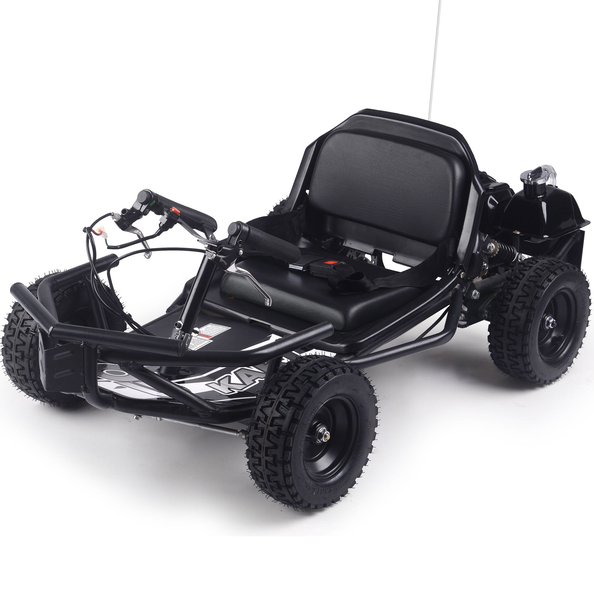 MotoTec Sandman Kids Gas Powered 52cc Go Kart Black