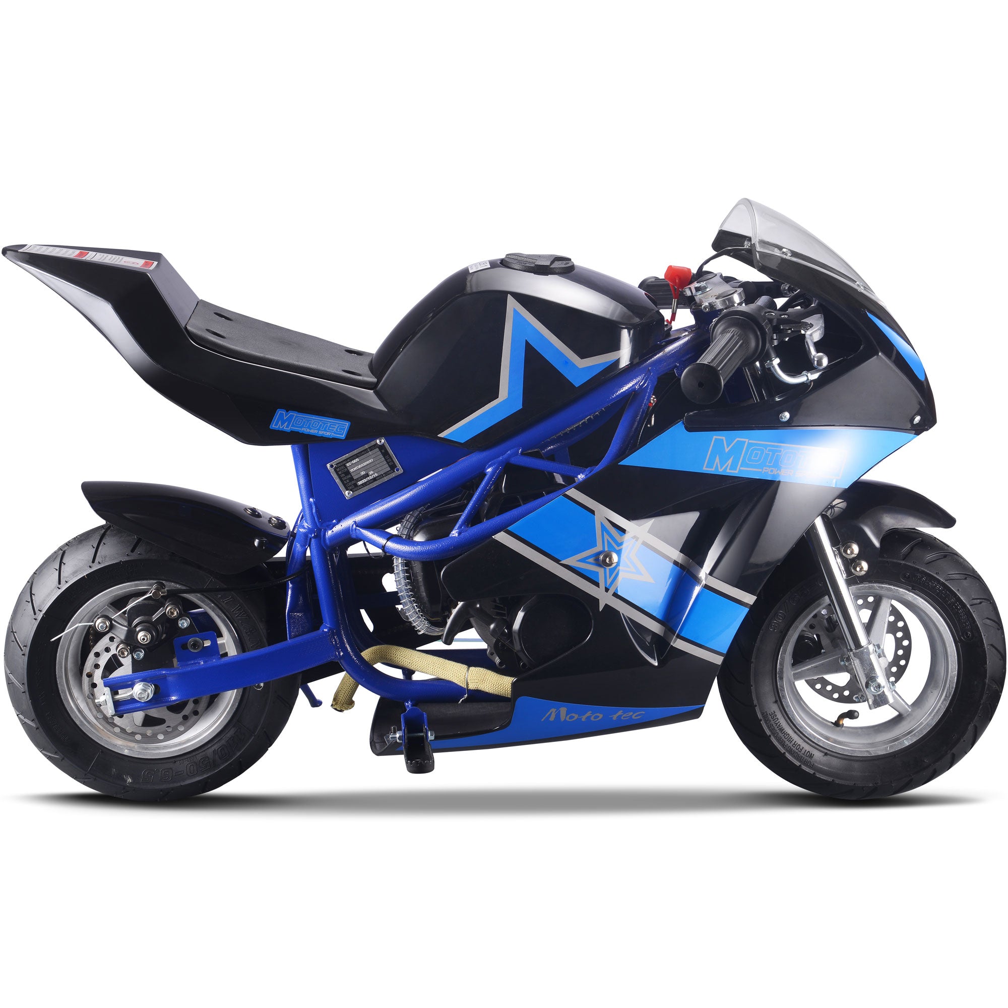 MotoTec Gas Pocket Bike GT 49cc 2-stroke Blue