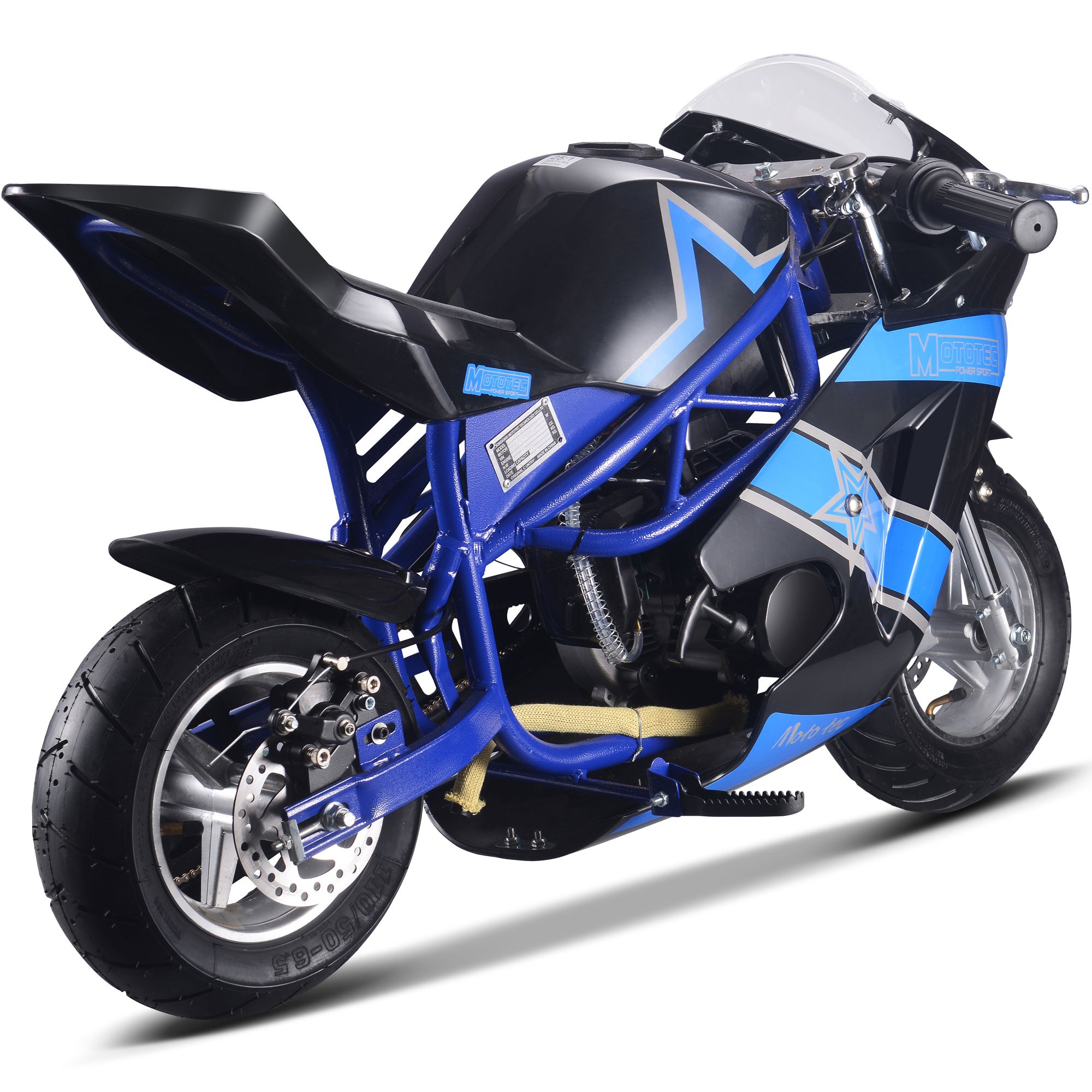 MotoTec Gas Pocket Bike GT 49cc 2-stroke Blue