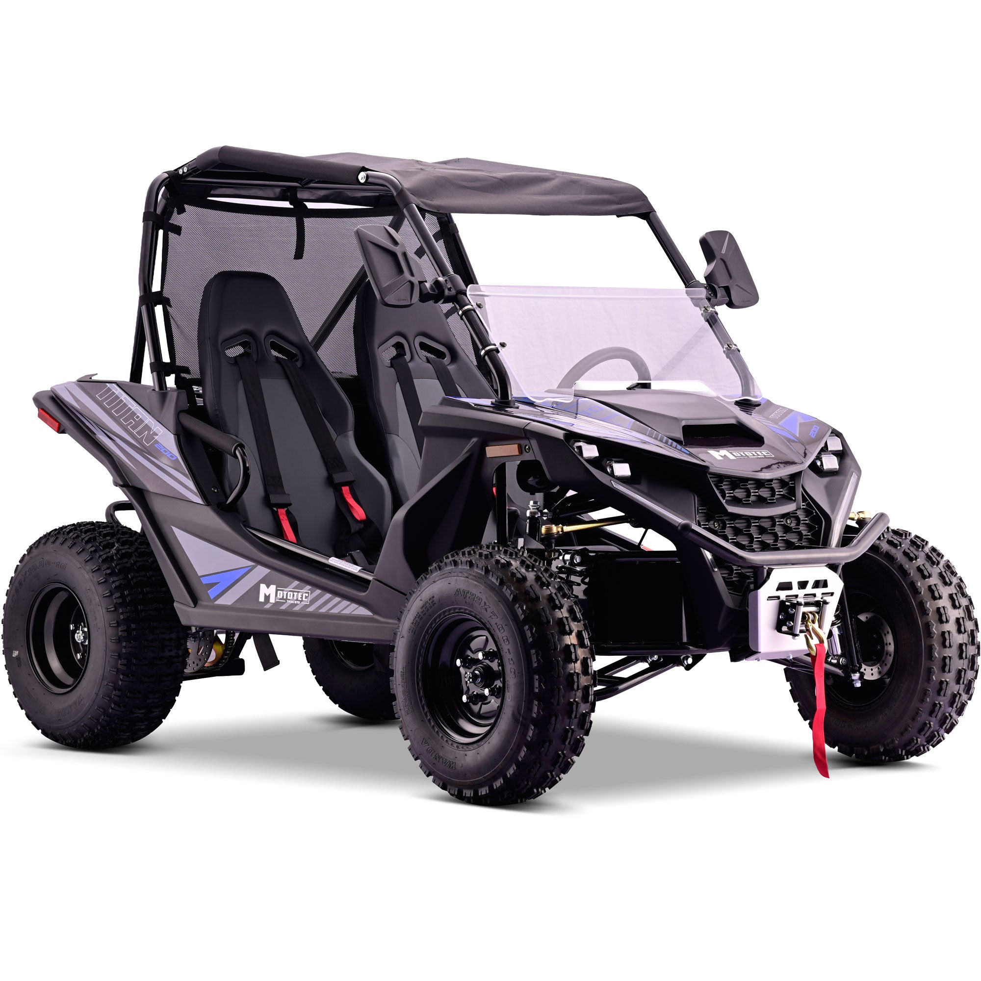 MotoTec Titan 200cc 4-Stroke UTV Blue