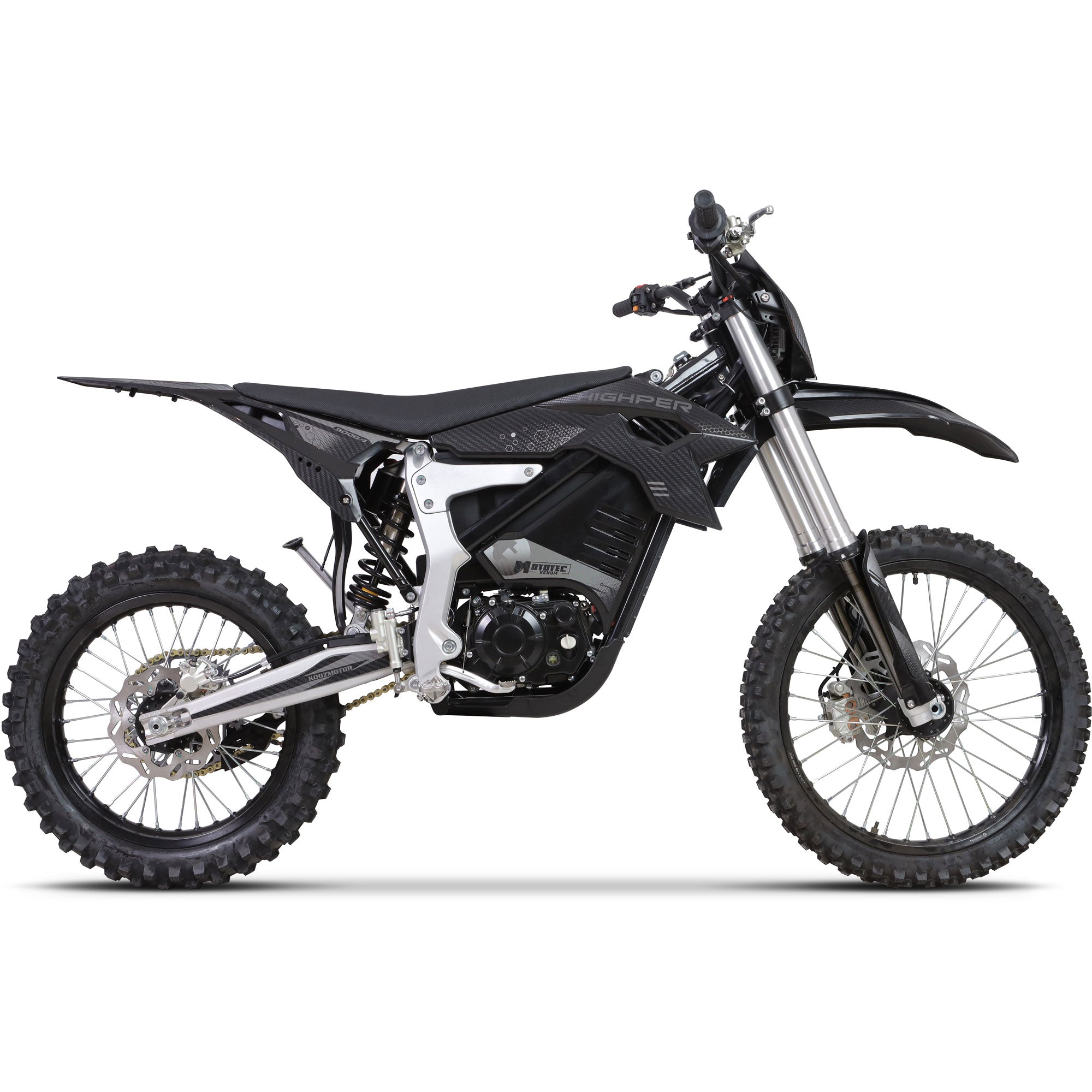 MotoTec Venom 72v 12000w 50ah Electric Dirt Bike White