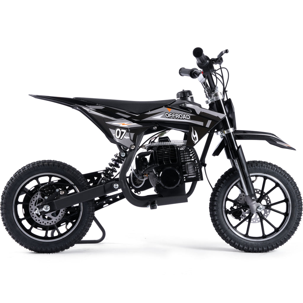 MotoTec Pioneer 49cc 2-Stroke Dirt Bike Black