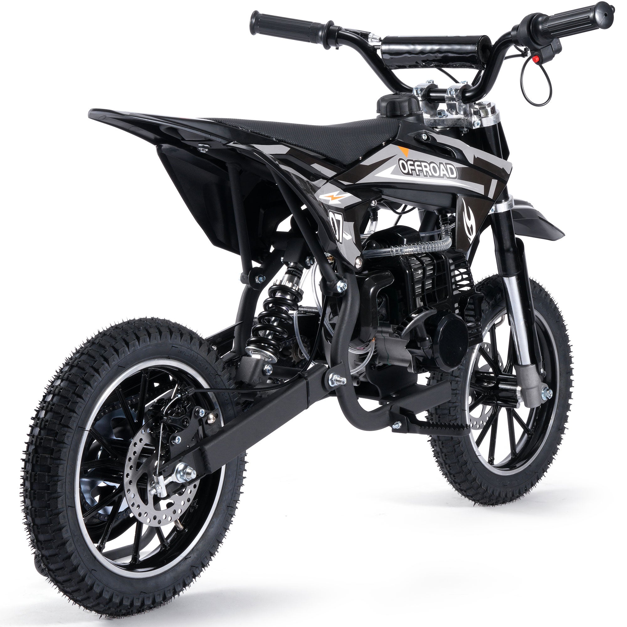 MotoTec Pioneer 49cc 2-Stroke Dirt Bike Black