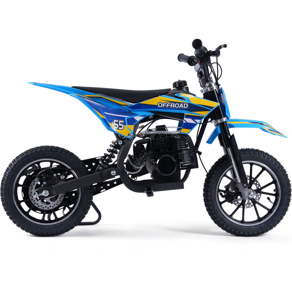 MotoTec Pioneer 49cc 2-Stroke Dirt Bike Blue