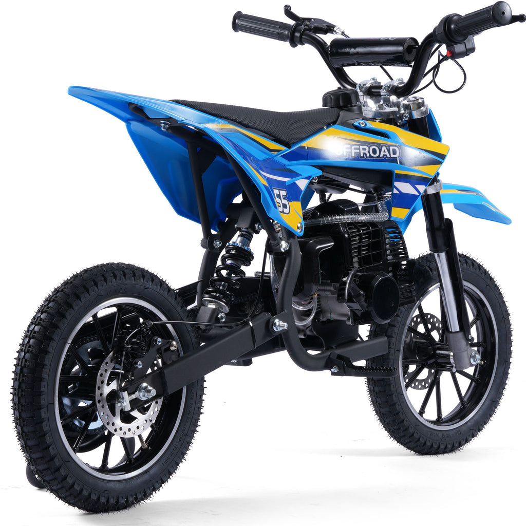 MotoTec Pioneer 49cc 2-Stroke Dirt Bike Blue
