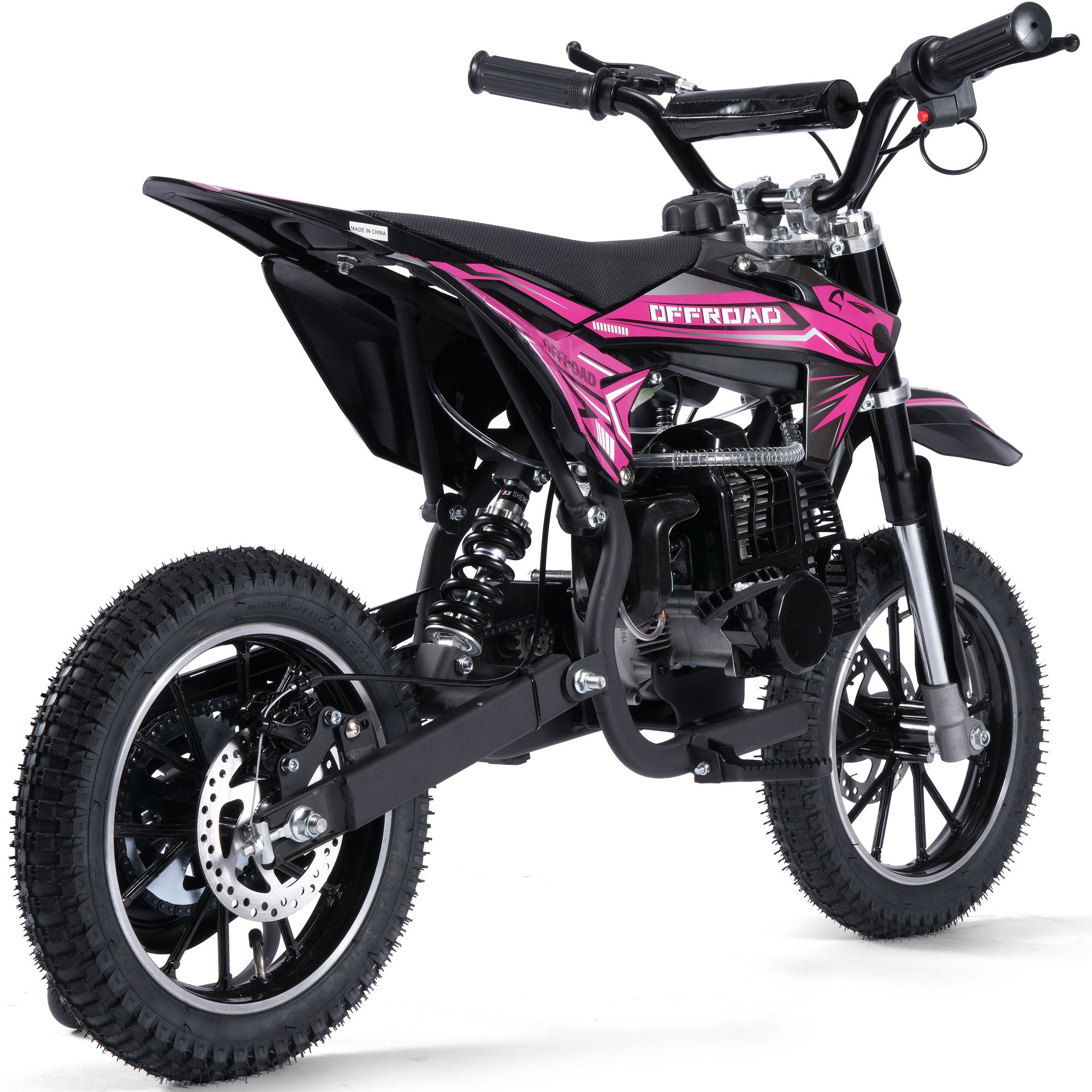 MotoTec Pioneer 49cc 2-Stroke Dirt Bike Pink