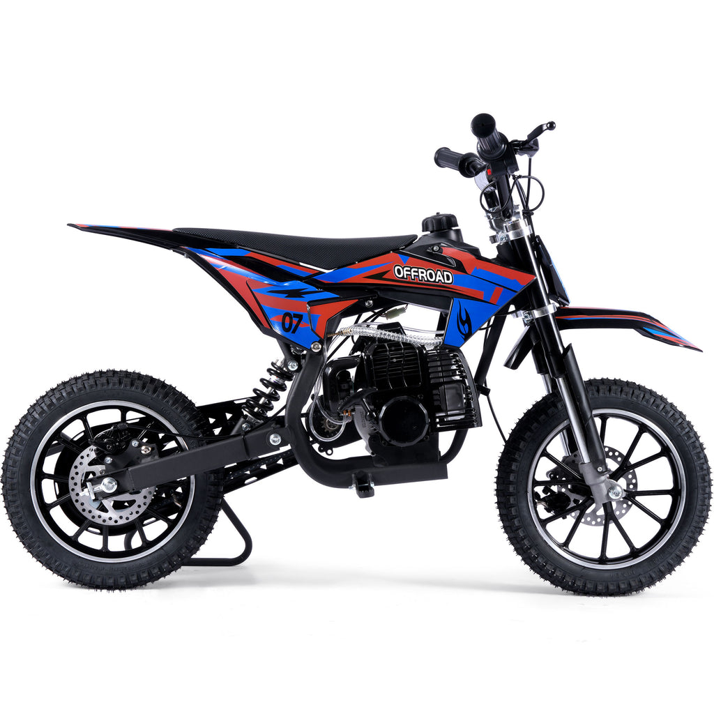 MotoTec Pioneer 49cc 2-Stroke Dirt Bike Red