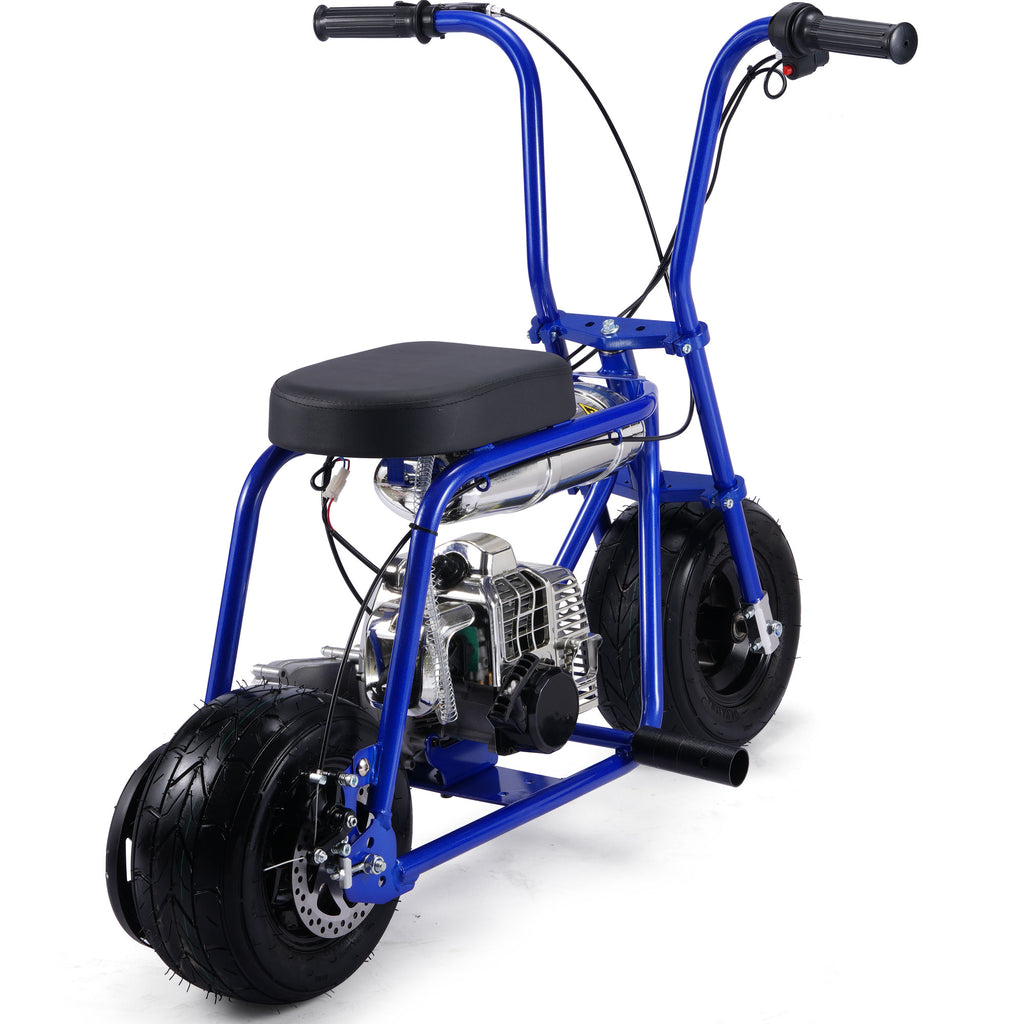 MotoTec Wild Rover 49cc 2-Stroke Kids Gas Mini Bike Blue