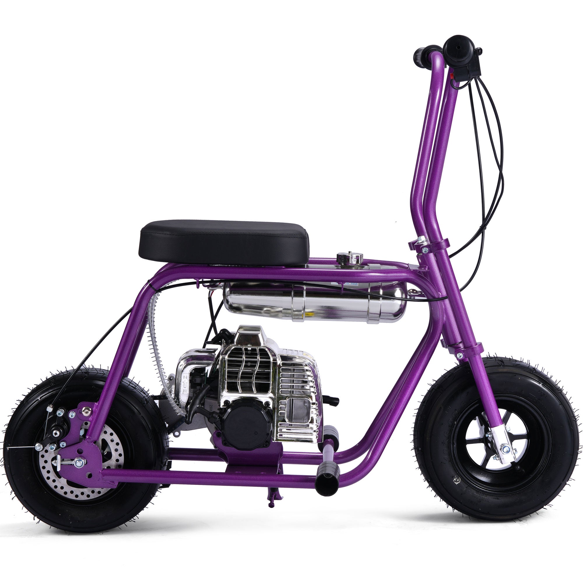 MotoTec Wild Rover 49cc 2-Stroke Kids Gas Mini Bike Purple
